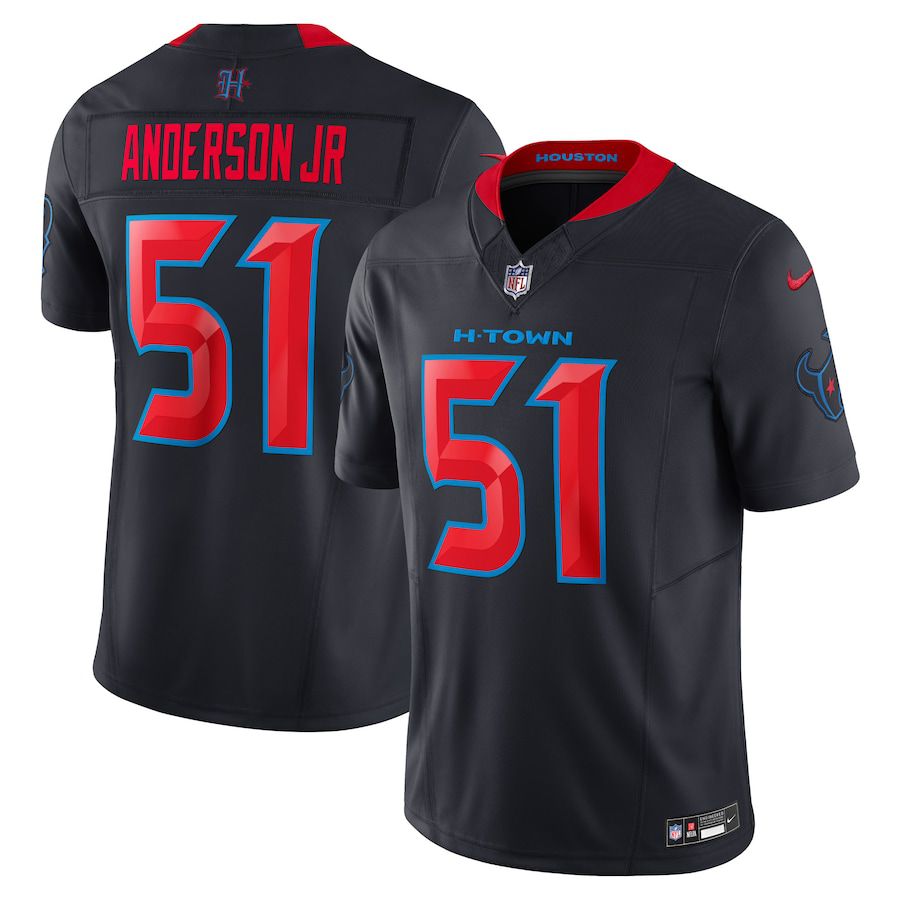 Men Houston Texans #51 Will Anderson Jr. Nike Navy 2nd Alternate Vapor F.U.S.E. Limited NFL Jersey